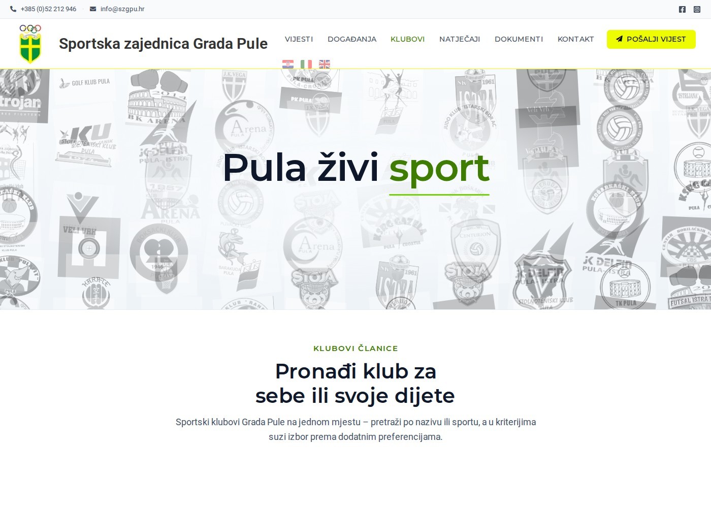 SZGPU klubovi stranica