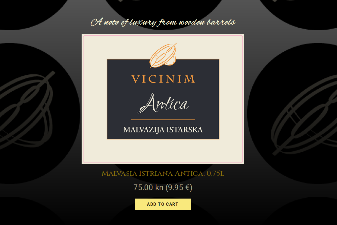 Vina Vicinim Antica Malvasia Istarska web stranice